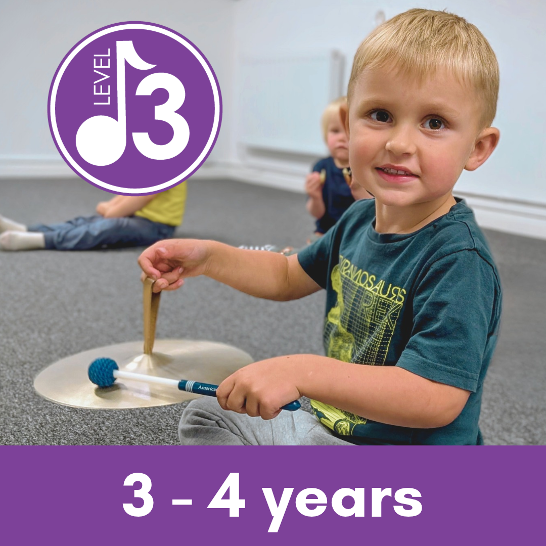 Boy playing cymbal